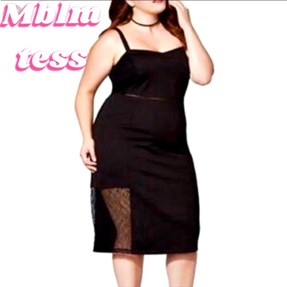 mblmTess Holliday Midi Fitted Dress Lace Cutouts sz 2X - Picture 14 of 14